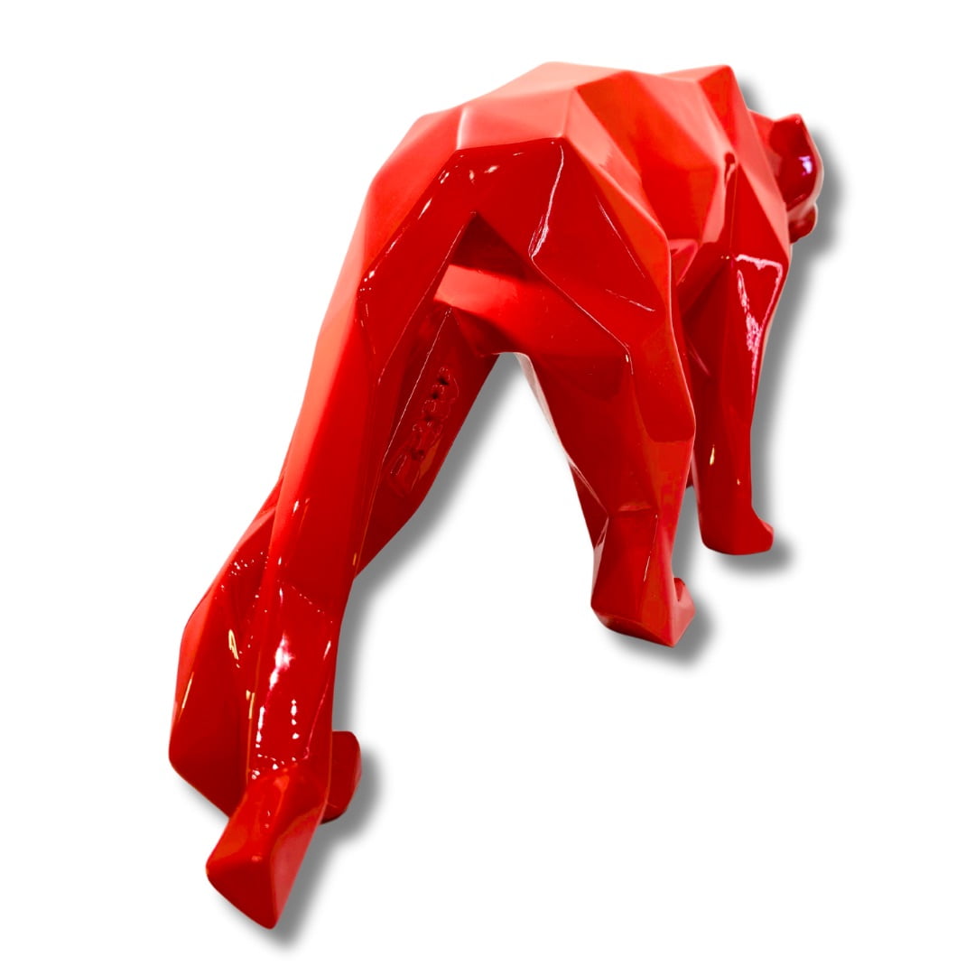 Sculpture panthère rouge