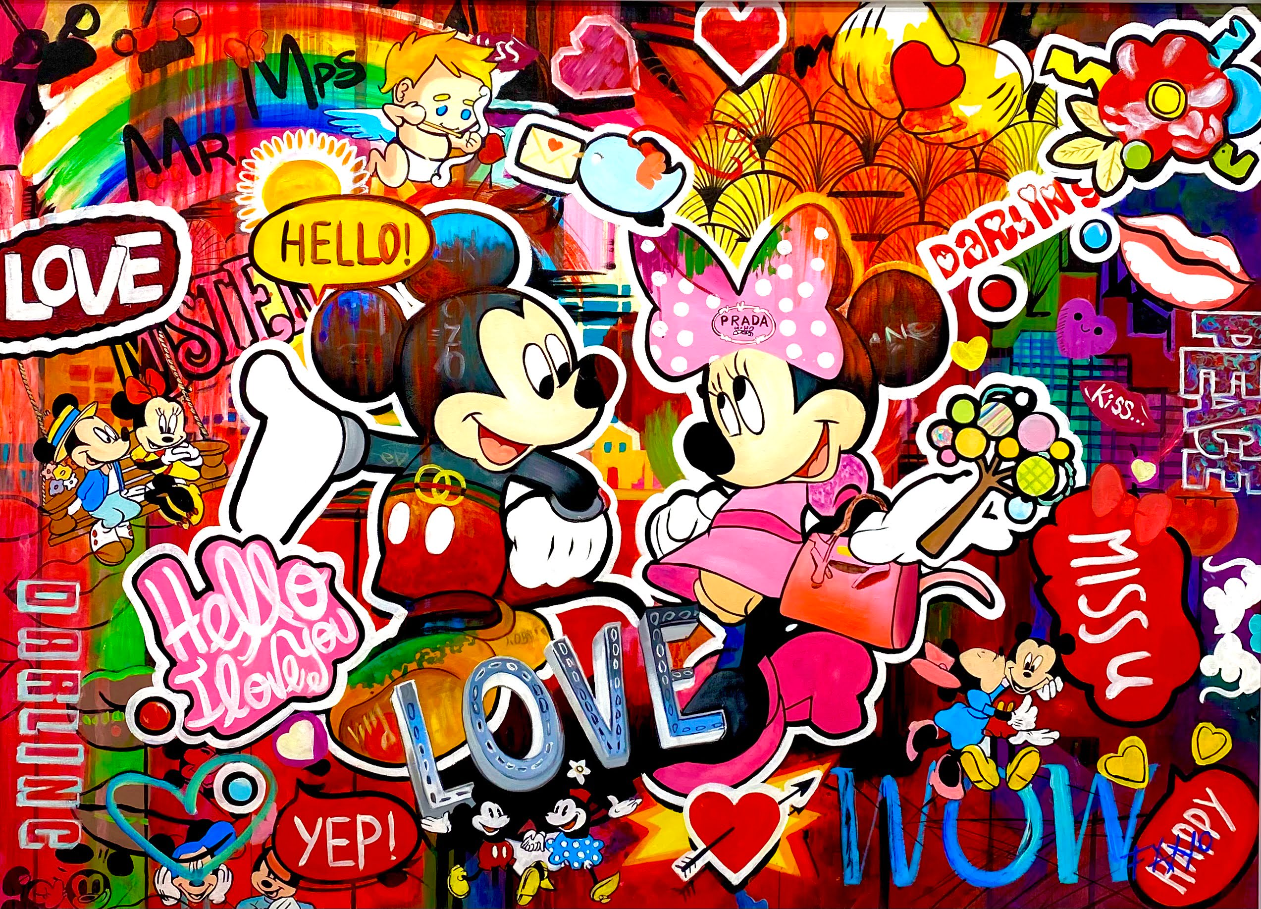 Tableau Mickey et Minnie de Fano