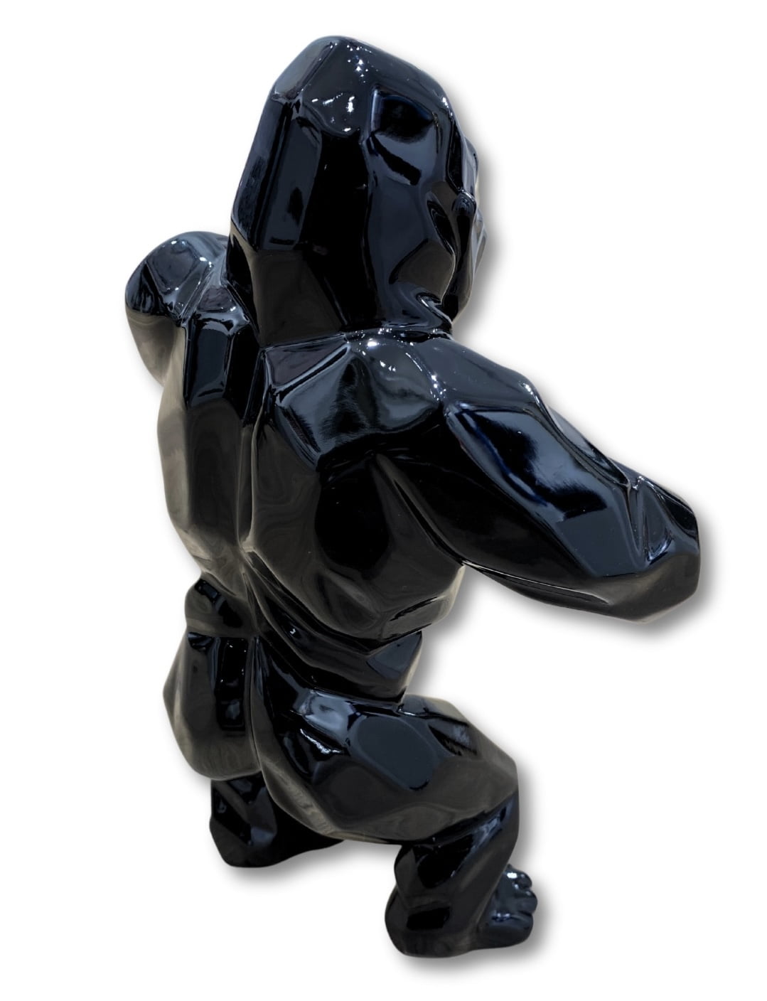 Sculpture Wild Kong noir brillant