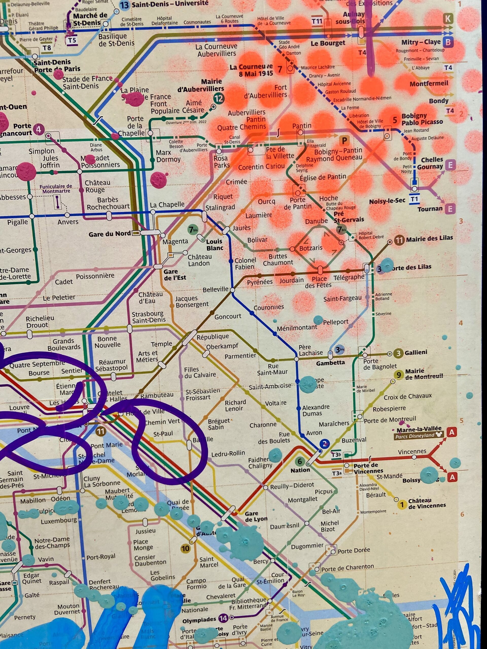 Tableau plan de métro dingo
